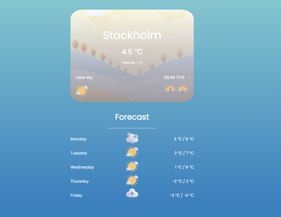 weather app